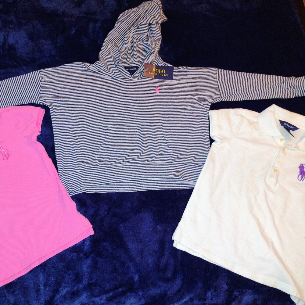Ralph Lauren Girls Big Horse Polo Shirt Bundle!!!